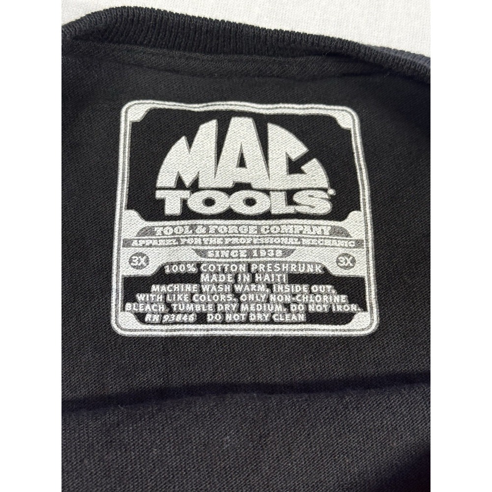 LOT of 2 MAC Tools Long Sleeve Shirts Men 3XL Red Black 100% Cotton Logo Grunge - Picture 5 of 16